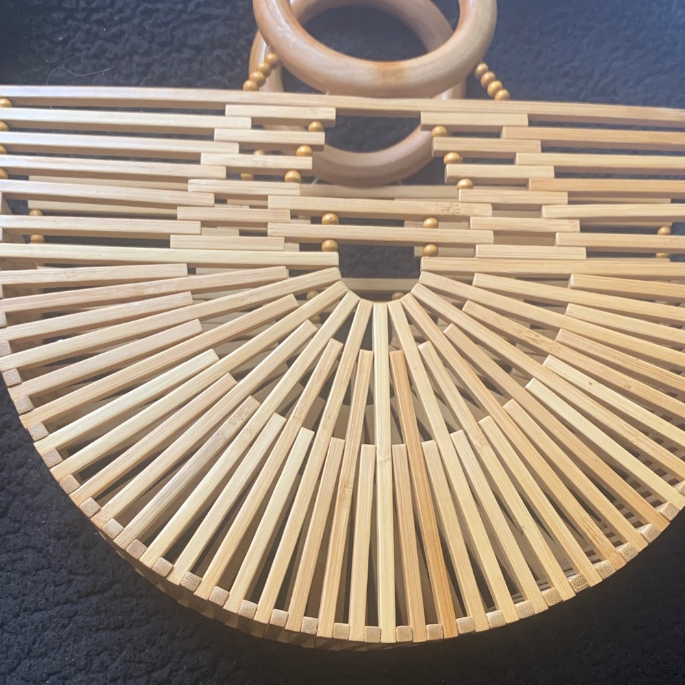 Chic Bamboo Clutch with Wooden Accents